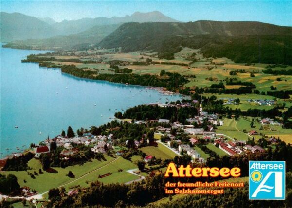 Attersee Panorama Ferienort im Salzkammergut mit Schafberg