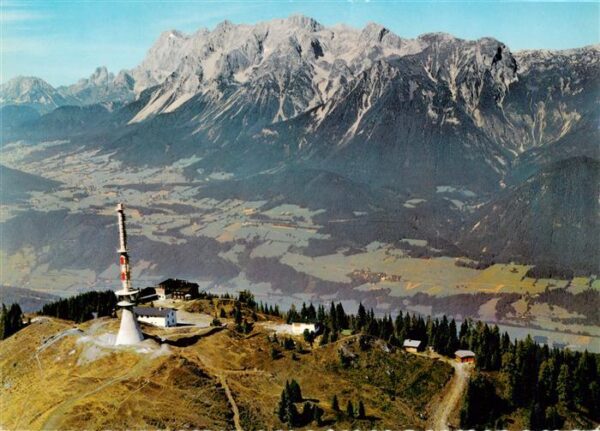 Haus Ennstal Steiermark AT Seilbahn auf den Hauser Kaibling gegen Bischofmuetze