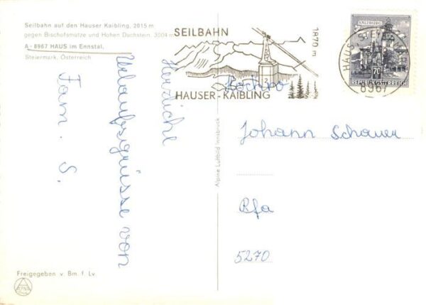 Haus Ennstal Steiermark AT Seilbahn auf den Hauser Kaibling gegen Bischofmuetze – Bild 2