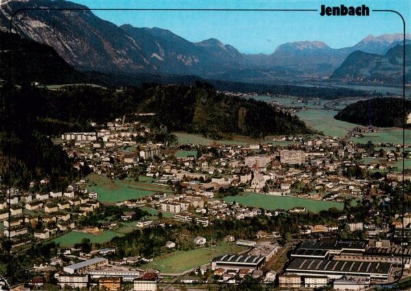 Jenbach Tirol AT Gesamtansicht mit Alpenpanorama