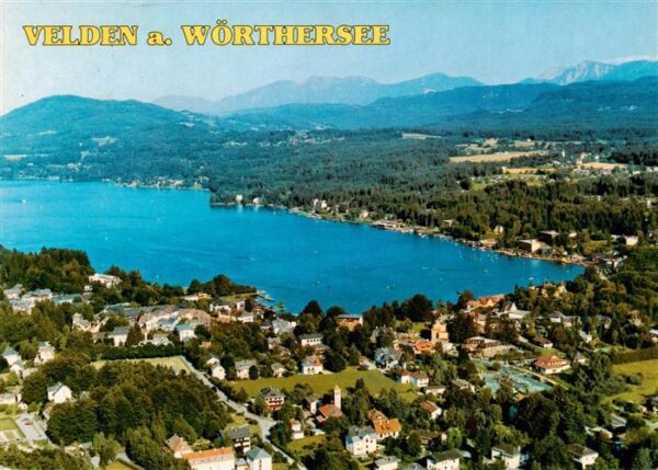 Velden  Woerthersee AT Panorama Blick gegen Karawanken