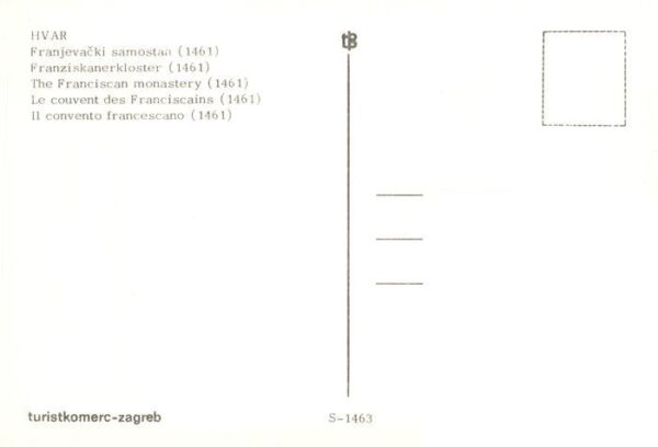 Hvar Croatia Franziskanerkloster 15. Jhdt. – Bild 2