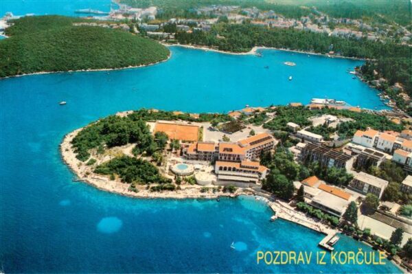 Korcula Curzola Croatia Fliegeraufnahme