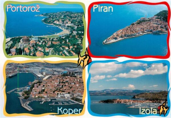 Portoroz Portorose Piran Istrien Slovenia Piran Koper Izola Panorama slovenische