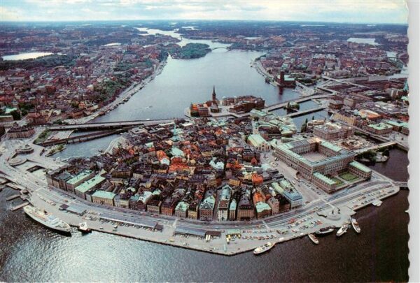 Stockholm  Sweden Aerial view with Old Town in the centre