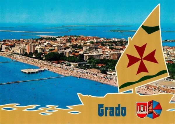 Grado Gorizia IT Kuestenpanorama Strand