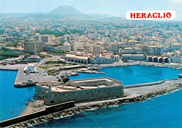 Heraclio Heraklion Iraclio Crete Greece Festung Hafen Stadtpanorama