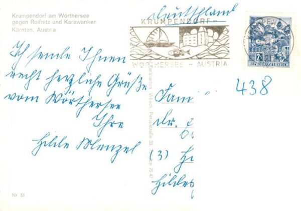 Krumpendorf Woerthersee AT Panorama Blick gegen Reifnitz und Karawanken – Bild 2
