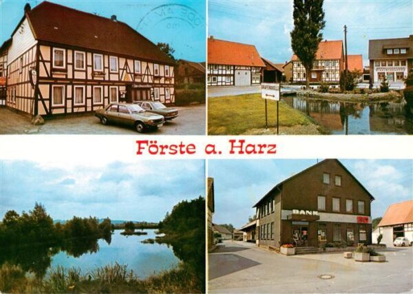 Foerste am Harz Osterode am Harz Teilansichten Hotel Restaurant Teich Bank See L