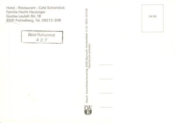Fichtelberg Fichtelgebirge Bayreuth Hotel Restaurant Café Schoenblick – Bild 2