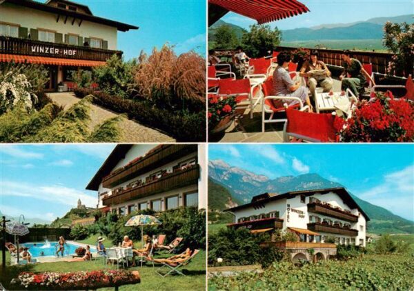 Tramin Termeno IT Hotel Winzerhof Terrasse Pool