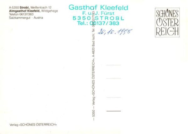 Strobl Wolfgangsee AT Almgasthof Kleefelderhof – Bild 2
