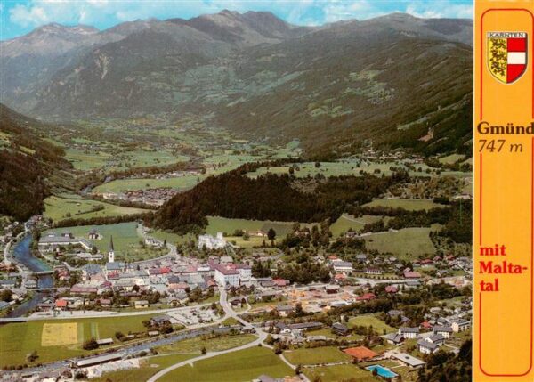 Gmuend Kaernten Fliegeraufnahme