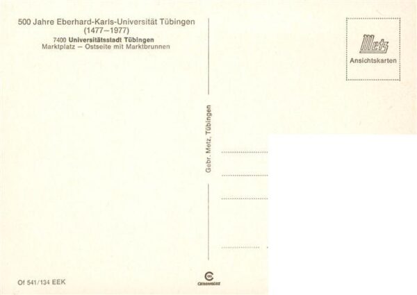 Tuebingen Eberhard Karls Universitaet Marktplatz mit Marktbrunnen – Bild 2