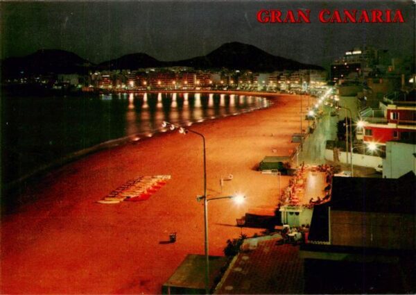 Las Palmas Gran Canaria Playa de las Canteras Vista nocturna