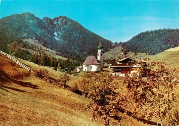 Thierbach Wildschoenau Tirol AT Panorama Kirche