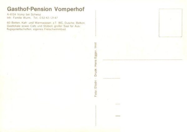 Vomp Tirol Gasthof Pension Vomperhof – Bild 2