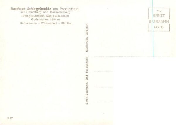 Predigtstuhl Bad Reichenhall Rasthaus Schlegelmulde mit Untersberg und Dreisesse – Bild 2