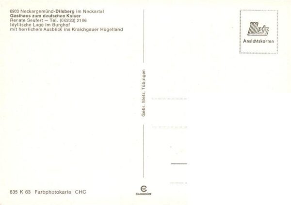 Dilsberg Neckar Neckargemuend Gasthaus zum deutschen Kaiser im Burghof Burgruine – Bild 2