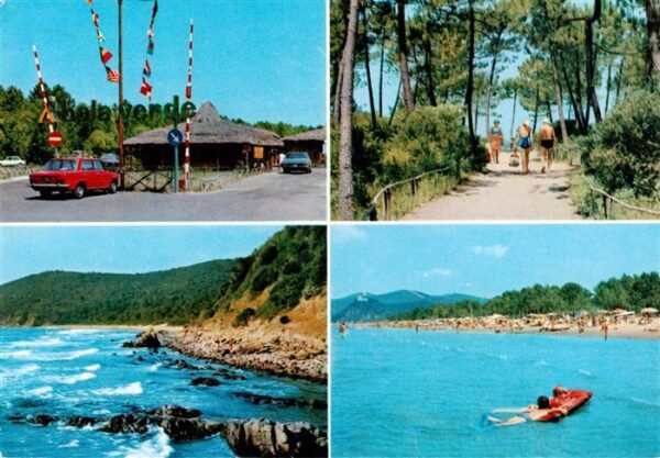 Punta-Ala Grosseto Toscana IT Camping Baia Verde Strand Kuestenpanorama