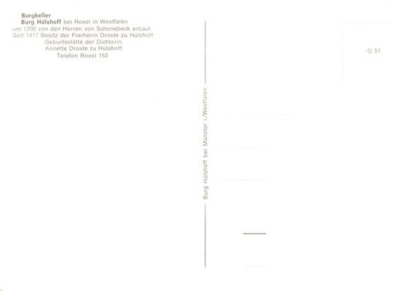 Roxel Burgkeller Burg Huelshoff Restaurant – Bild 2