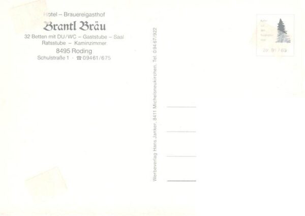 Roding  Regen Bayern Hotel Brauereigasthof Brantl Braeu Restaurant – Bild 2