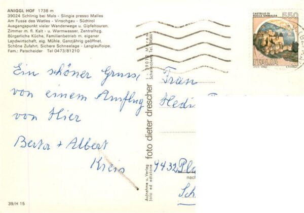 Schlinig Mals Suedtirol Aniggl Hof – Bild 2