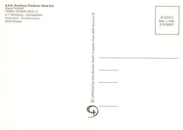 Rieden Unterfranken BAB Rasthaus Riedener Wald Ost – Bild 2