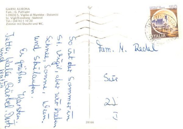 San Vigilio di Marebbe Dolomiti IT Garni Hotel Aurona Restaurant Fremdenzimmer – Bild 2