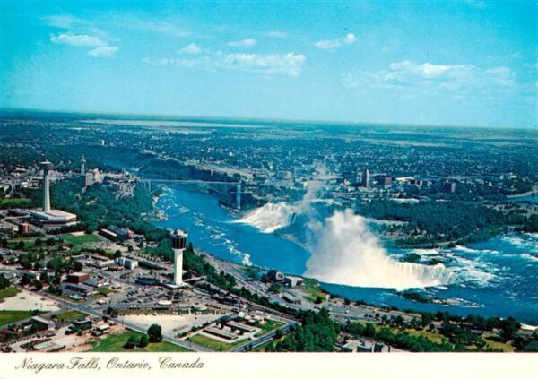 Ontario  Canada Niagara Falls aerial view