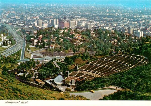 Hollywood  Los Angeles California USA Hollywood Hills Hollywood Bowl Freeway and