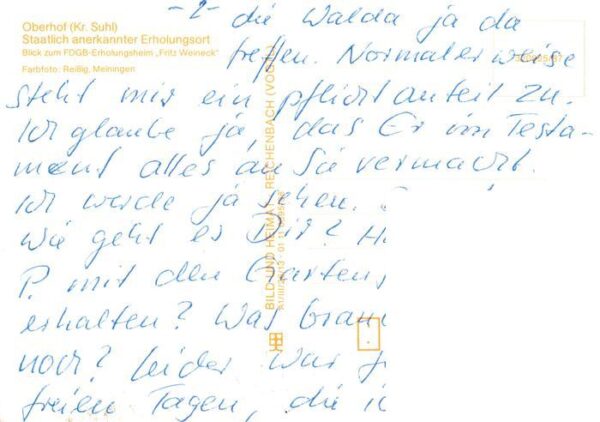 Oberhof  Thueringen Blick zum FDGB Erholungsheim Fritz Weineck – Bild 2