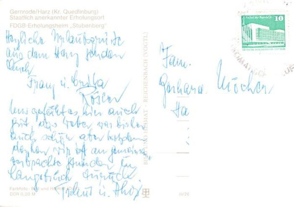Gernrode Harz FDGB Erholungsheim Stubenberg – Bild 2