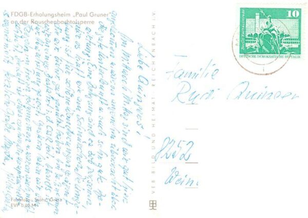 Neuhausen Erzgebirge FDGB Erholungsheim Paul Gruner an der Rauschenbachtalsperre – Bild 2