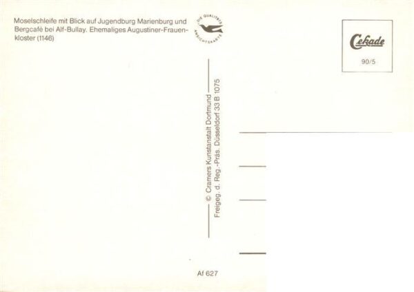 Alf Bullay Mosel Moselschleife Blick auf Jugendburg Marienburg Bergcafé – Bild 2
