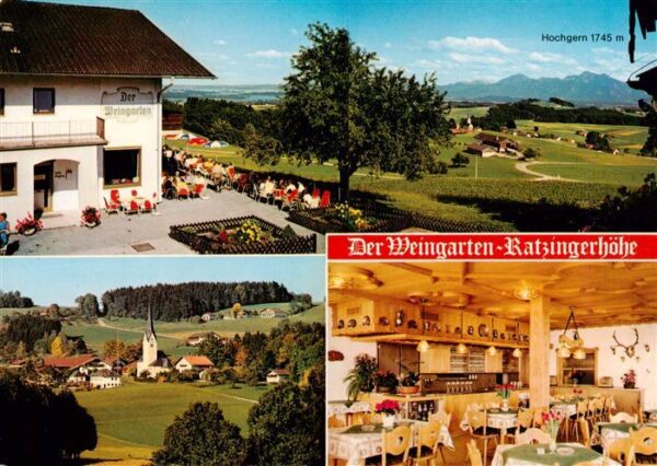Greimharting Gasthaus Pension Der Weingarten Ratzingerhoehe Landschaftspanorama