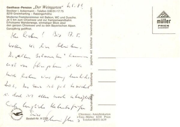 Greimharting Gasthaus Pension der Weingarten Ratzingerhoehe Landschaftspanorama – Bild 2