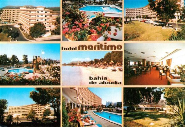Bahia de Alcudia Mallorca ES Hotel Maritimo Swimming Pool Restaurant