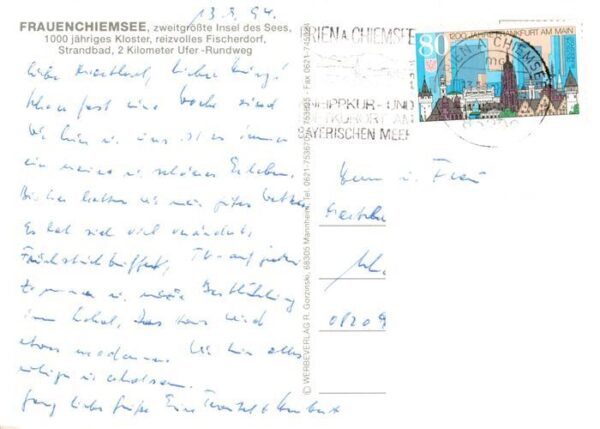 Chiemsee Frauenchiemsee Insel 1000jaehriges Kloster Fischerdorf – Bild 2