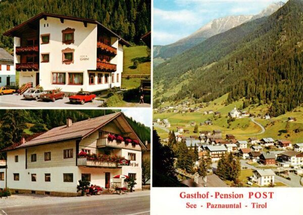 See Paznauntal Tirol AT Gasthof Pension Post Ortsansicht Alpen