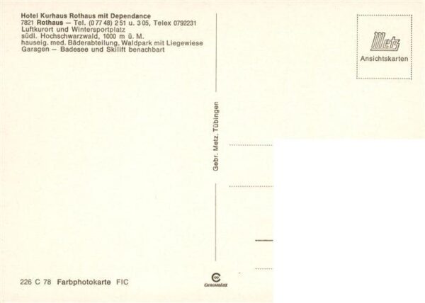 Rothaus Grafenhausen Hotel Kurhaus Rothaus mit Dependance – Bild 2