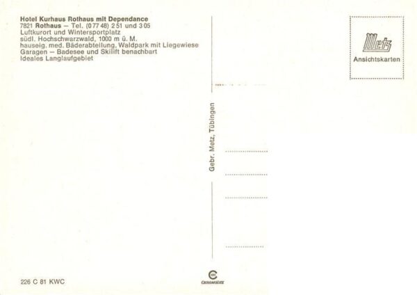 Rothaus Grafenhausen Hotel Kurhaus Rothaus mit Dependance Restaurant – Bild 2
