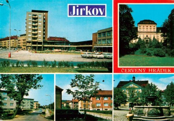 Jirkov Goerkau CZ Teilansichten Schloss Brunnen