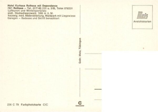 Rothaus Grafenhausen Hotel Kurhaus Rothaus mit Dependance – Bild 2
