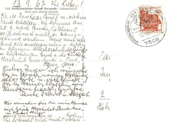 Bad Herrenalb Panorama Blick vom oberen Gaistal Schwarzwald – Bild 2