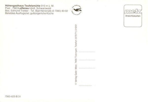 Loffenau Bad Herrenalb Hoehengasthaus Teufelsmuehle – Bild 2