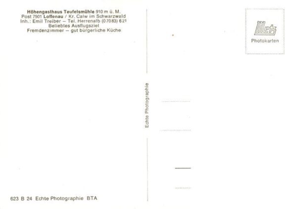 Loffenau Bad Herrenalb Hoehengasthaus Teufelsmuehle Aussichtsturm Schwarzwald – Bild 2