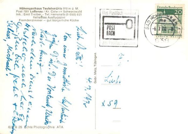 Loffenau Bad Herrenalb Hoehengasthaus Teufelsmuehle Aussichtsturm Schwarzwald – Bild 2