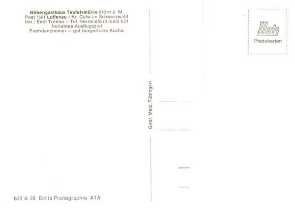 Loffenau Bad Herrenalb Hoehengasthaus Teufelsmuehle Aussichtsturm Schwarzwald – Bild 2