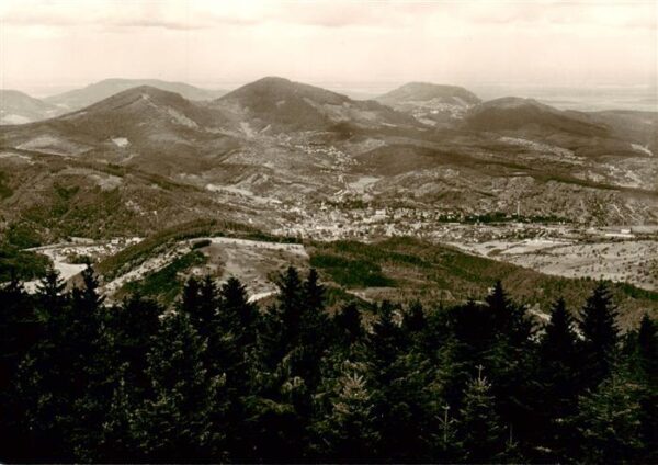 Loffenau Bad Herrenalb Blick von der Teufelsmuehle ins Murg- und Rheintal